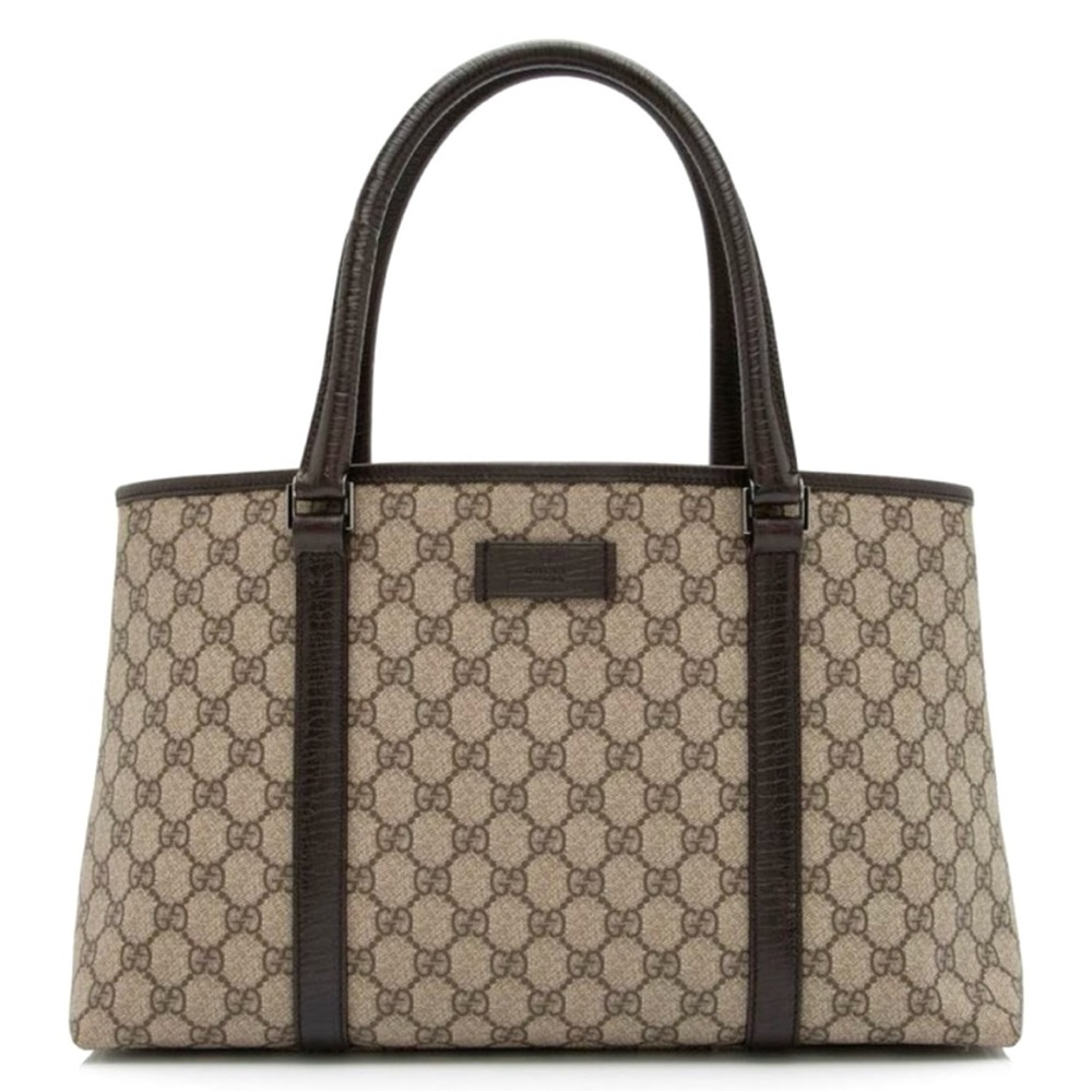 Authentic Gucci Monogram Supreme Joy Shoulder Bag Tote Handbag